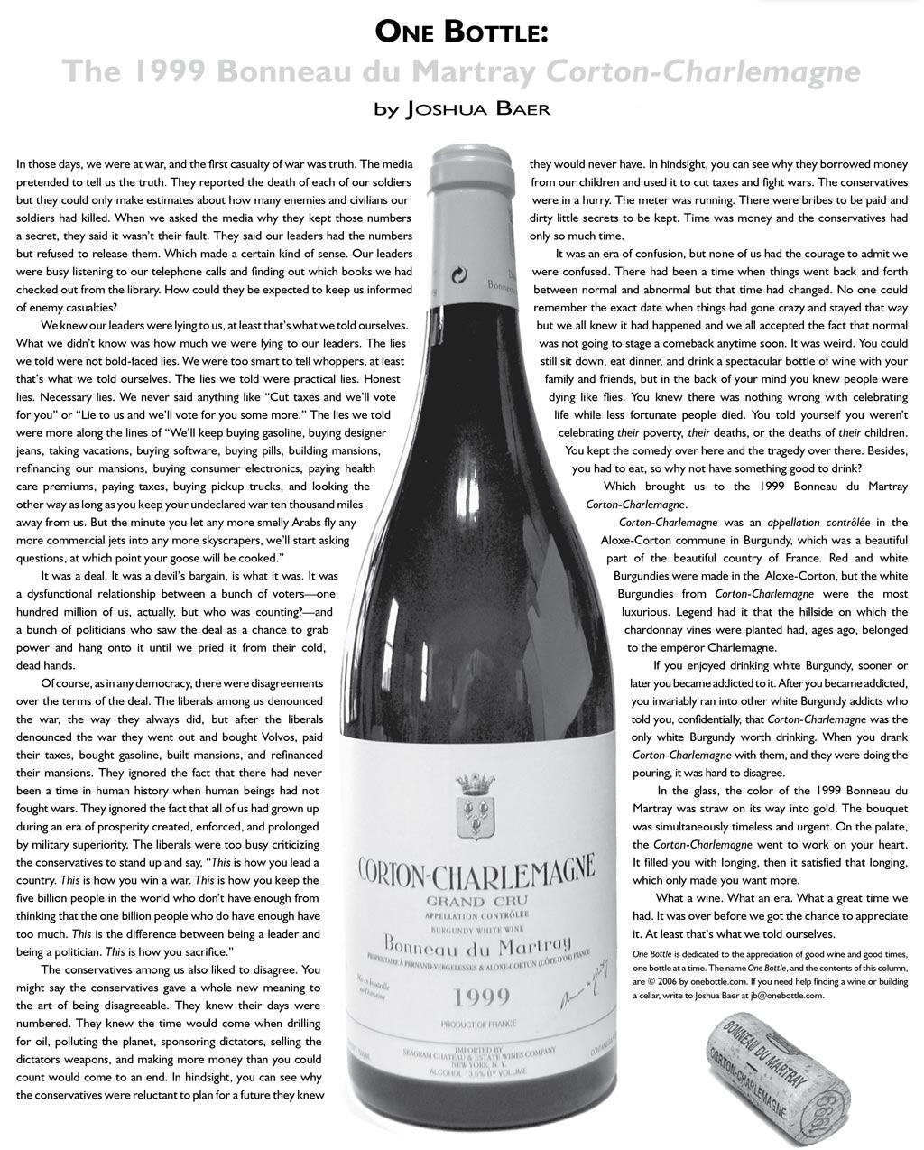 1999 Bonneau du Martray Corton-Charlemange
